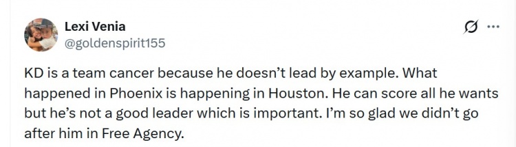 星空体育官网下载入口-网友：KD是毒瘤&amp;太阳的事在火箭重演 KD：你没进过更衣室怎么知道